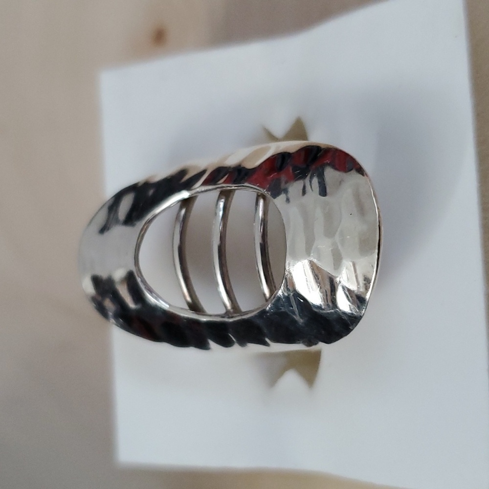 Sterling Silver 925 Large Statement Ring - image 3